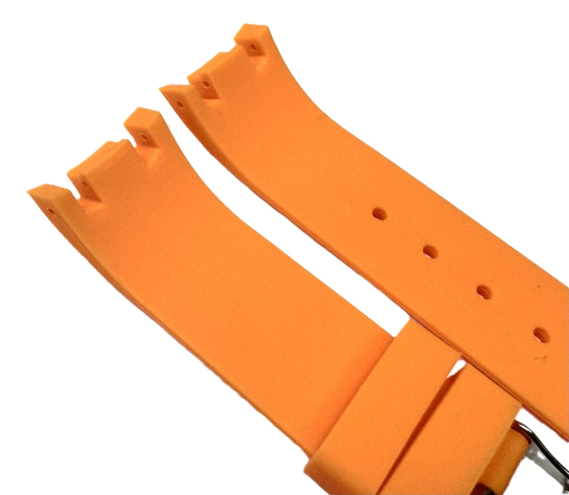24mm Orange Color Silicon Rubber Watch Band for JOE RODEO Master - Universal Jewelers & Watch Tools Inc.