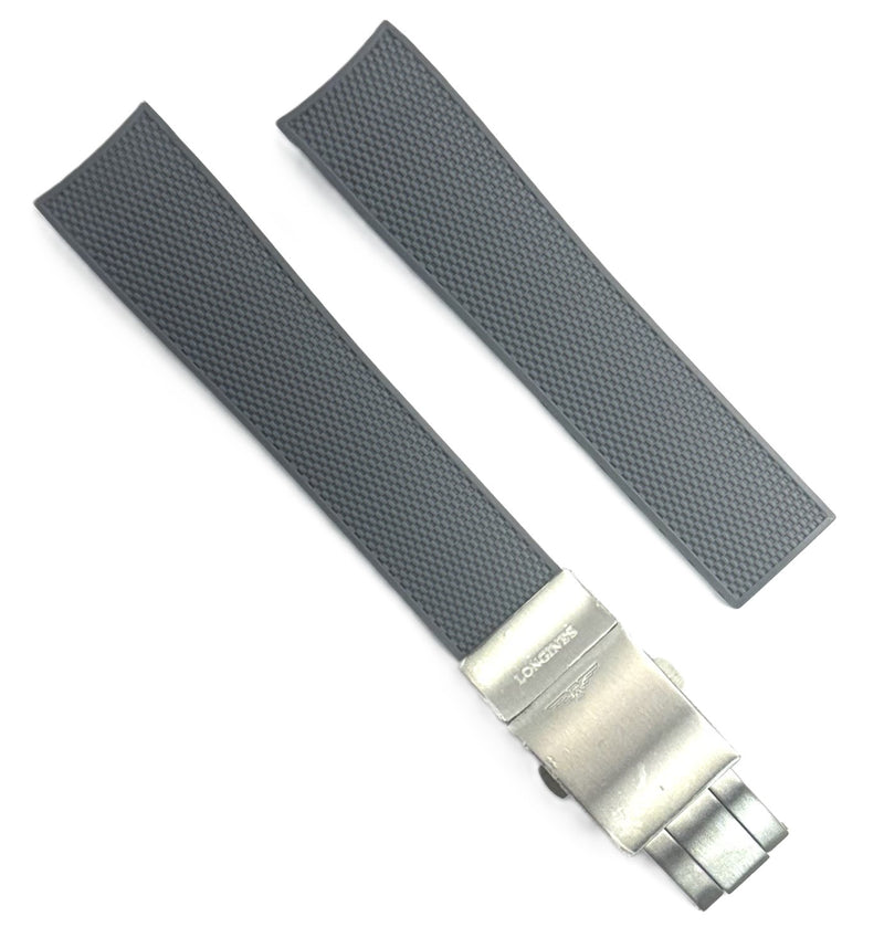 Load image into Gallery viewer, 21mm High-Quality Curved End LONGINES Rubber Watch Band
