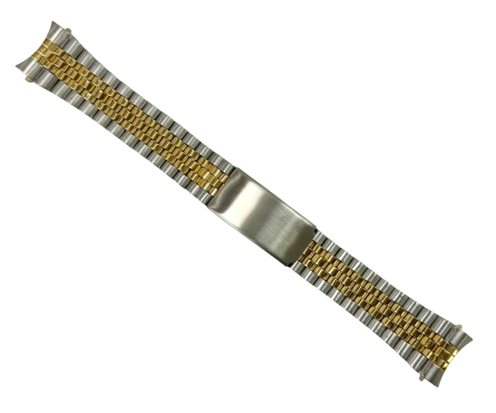 Load image into Gallery viewer, 20MM Jubilee 2-tone (GOLD &amp; SILVER) Metal Watch Band with Regular Clasp
