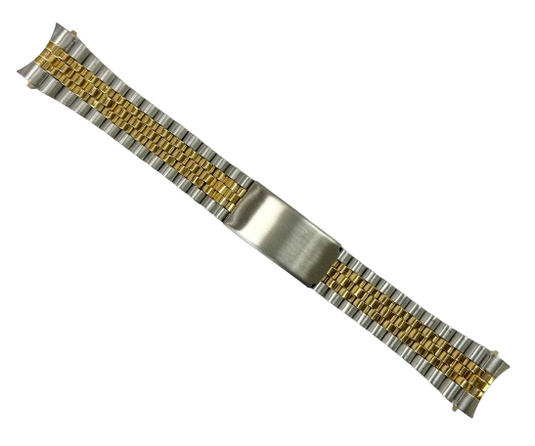 20MM Jubilee 2-tone (GOLD & SILVER) Metal Watch Band with Regular Clasp