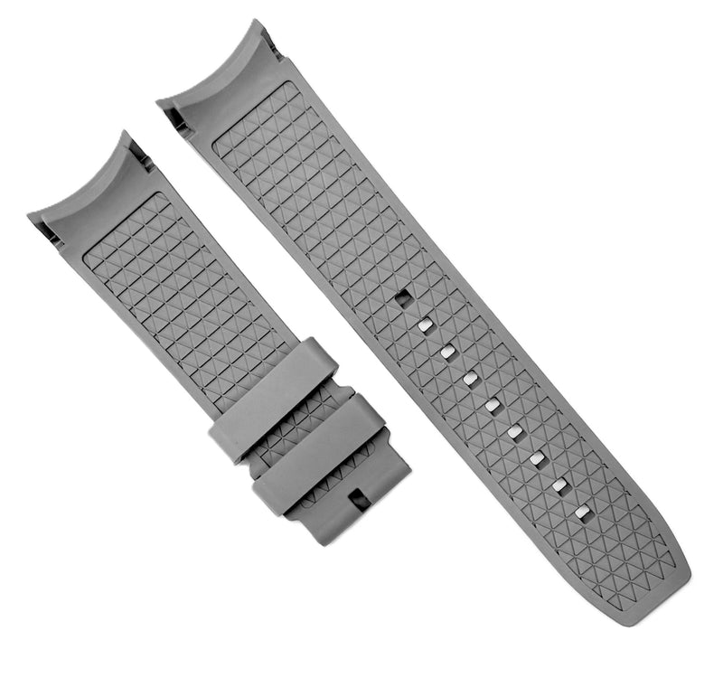 Load image into Gallery viewer, 18-24mm, High Quality FKM Fluorine Rubber Grey Watch Band
