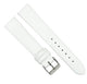 12 to 26mm Italian Genuine Leather Plain Classic White Watch Band with No Stitching - Universal Jewelers & Watch Tools Inc.
