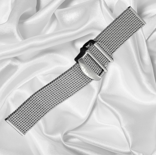 22mm Milanese Mesh Stainless Steel Watch Strap – Compatible with IWC Portugieser, Portofino, and Pilot’s Watches | Folding Buckle - Universal Jewelers & Watch Tools Inc.