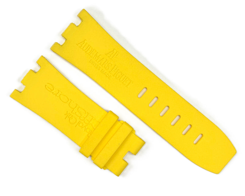 Load image into Gallery viewer, New High Quality 28x24 mm Plain Yellow Color Special Rubber Band for AP Watches
