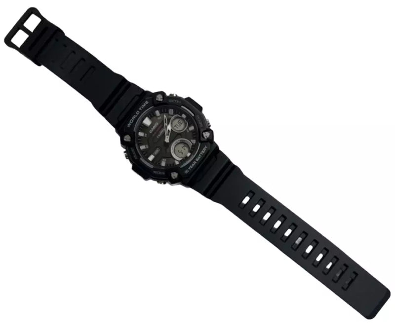 Load image into Gallery viewer, Casio Men&#39;s AEQ-120 Heavy Duty Quartz Black &amp; Grey Resin Sports Men&#39;s Watch
