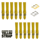 12PCS YELLOW Leather Flat Unstitched Alligator Grain Watch Band Sizes 12MM - 24MM - Universal Jewelers & Watch Tools Inc.