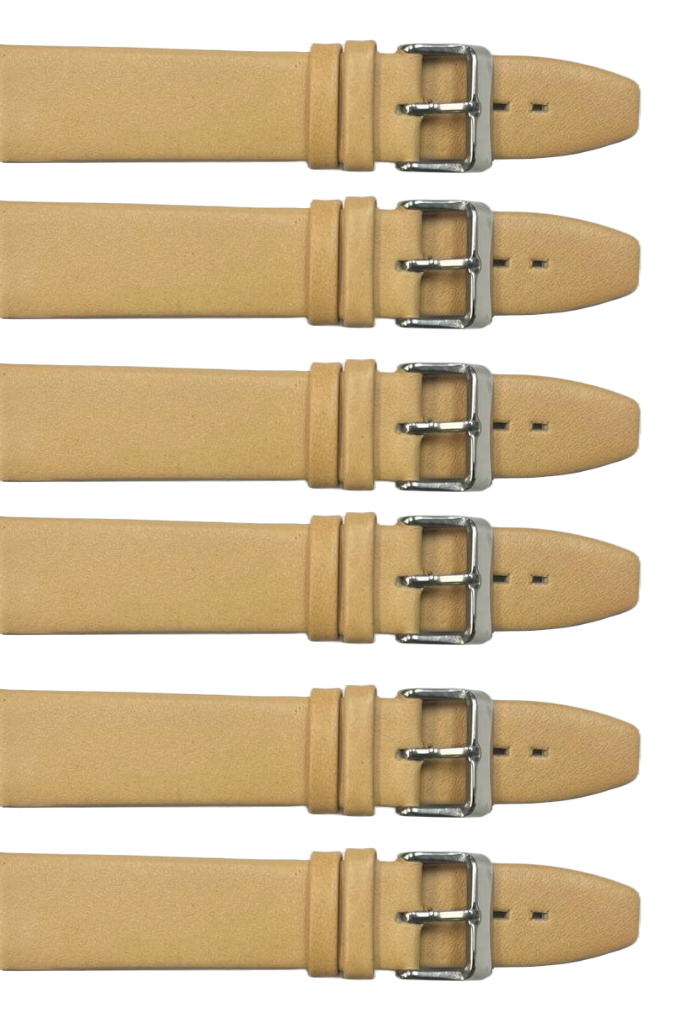 Load image into Gallery viewer, 6PCS Light BROWN Leather Flat Plain Unstitched Watch Band Sizes 18MM-24MM
