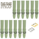 12PCS Light Green Leather Flat Plain Unstitched Watch Band Sizes 18MM - 20MM - Universal Jewelers & Watch Tools Inc.