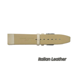 6PCS BEIGE Leather Flat Plain Unstitched Watch Band Sizes 18MM-22MM