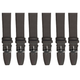 6PCS Dark Brown Leather Flat Plain Unstitched Watch Band Sizes 8MM - 26MM - Universal Jewelers & Watch Tools Inc.