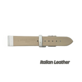 12PCS White Leather Flat Plain Unstitched Watch Band Sizes 12MM-26MM