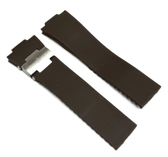 12x25x20 mm Plain Brown Rubber Ulysse Nardin Watch Band for Marine Diver