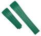 20mm Curved - End Vulcanized Rubber Watch Band for ROLEX Watches, Green Color - Universal Jewelers & Watch Tools Inc.