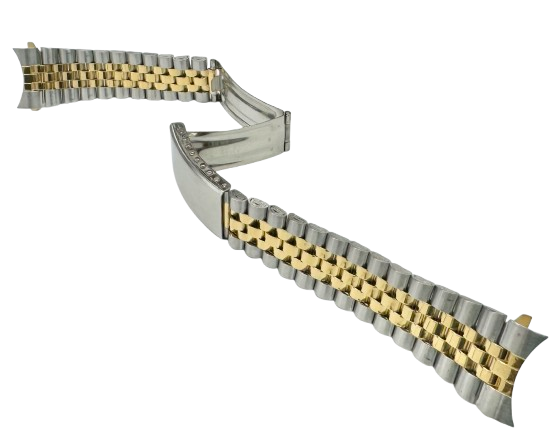 Load image into Gallery viewer, 20MM Jubilee 2-tone (GOLD &amp; SILVER) Metal Watch Band with Regular Clasp
