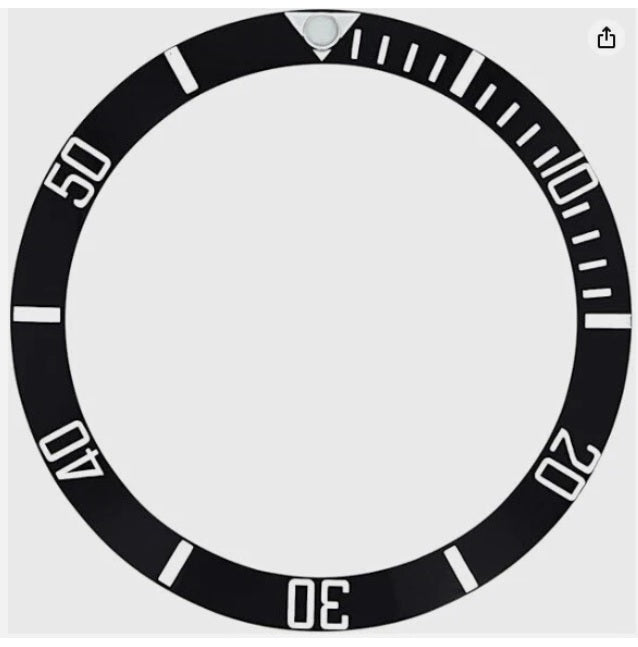 Bezel Inserter Ceramic for Rolex Black and White Submariner 16610LN 16613V etc.