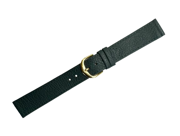 Load image into Gallery viewer, 18 MM Flat D.Green Genuine Leather Plain Grain Watch Band, Stitched (A1 Quality)
