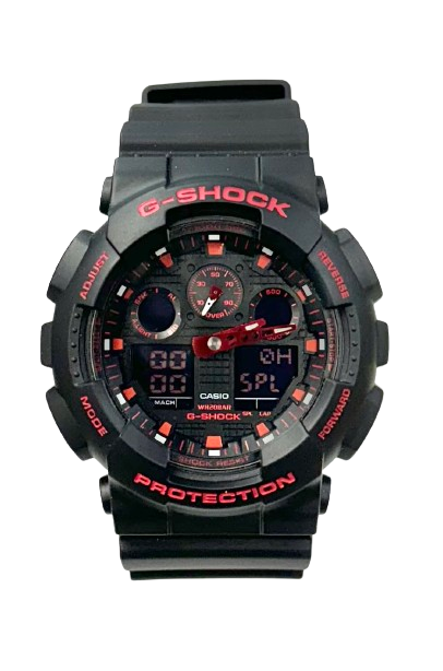 Men’s Casio G-SHOCK Model: GA100BNR-1A Digital Resin Sport Wristwatch