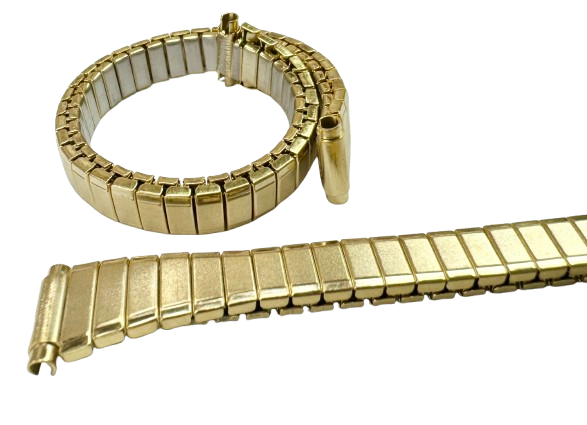 Load image into Gallery viewer, 8-11MM Plain Gold Color Slim Stretch Band for Ladies Watches
