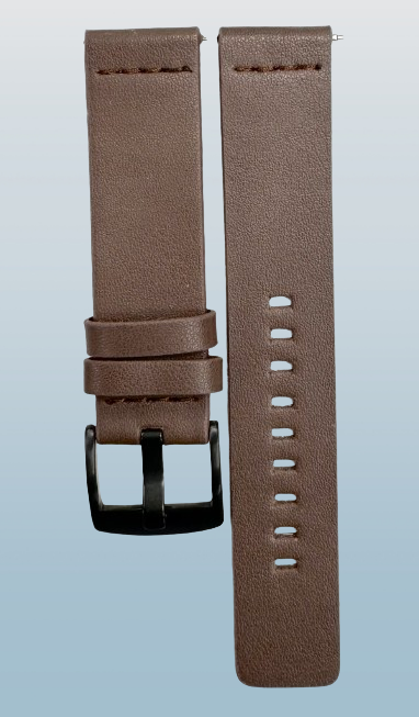 New Watch Band, Movado Style, Brown color, Plain Genuine Leather 20MM, easy pin