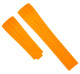 20mm Curved - End Vulcanized Rubber Watch Band for ROLEX Watches, Orange Color - Universal Jewelers & Watch Tools Inc.