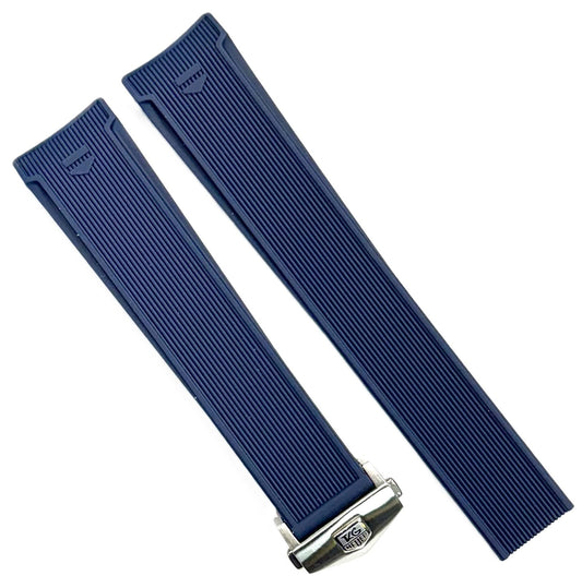 22mm High - Quality Rubber TAG HEUER AQUARACER Watch Band, Blue Color - Universal Jewelers & Watch Tools Inc.