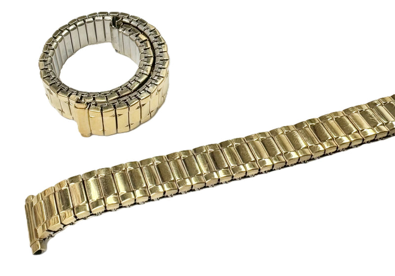 Load image into Gallery viewer, 9-13MM Classic Style Oyster-Like Gold Color Stretch Band for Ladies Watches
