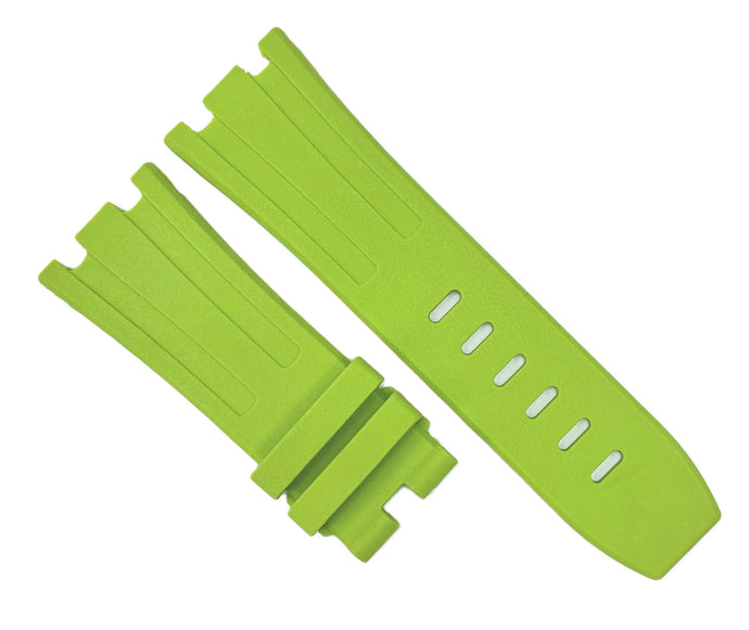 New High Quality 28x24 mm Plain Green Color Special Rubber Band for AP Watches