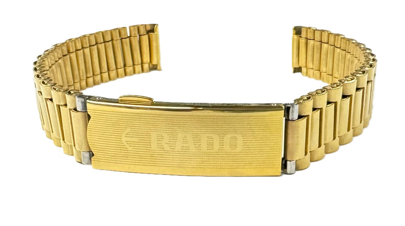 Load image into Gallery viewer, 12mm GOLD color Stainless Steel President Style RADO Watch Band
