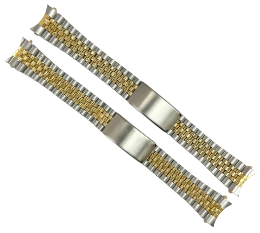 Load image into Gallery viewer, 20MM Jubilee 2-tone (GOLD &amp; SILVER) Metal Watch Band with Regular Clasp
