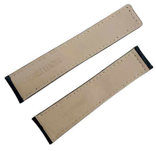 22mm Blue Alligator Grain Genuine Leather Watch Band with Padded - Universal Jewelers & Watch Tools Inc.