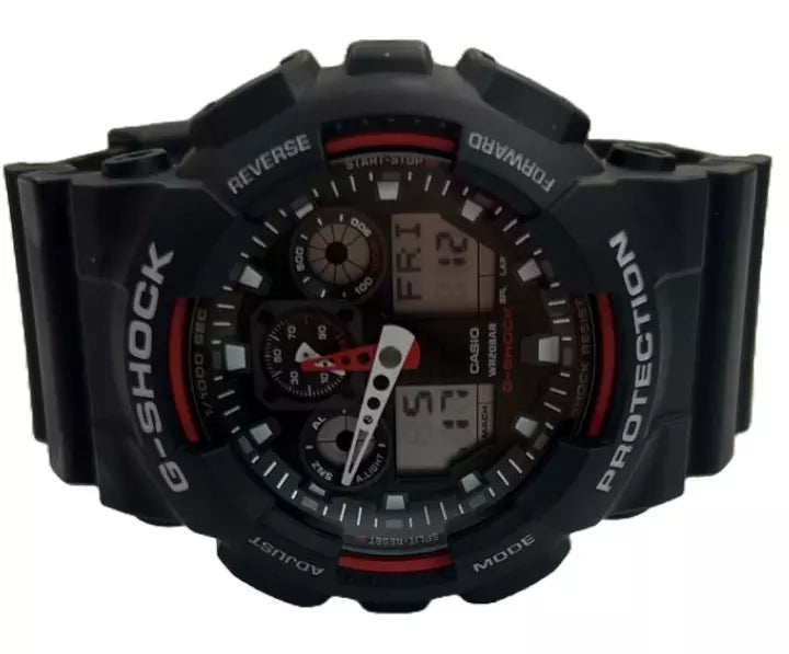 Load image into Gallery viewer, Men’s Casio G-SHOCK Model: GA100-1A4 Digital Resin Sport Red &amp; Black Wristwatch
