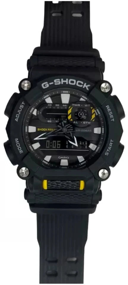 Men’s Casio G-SHOCK Model: GA900-1A Resin Sport Black & Yellow Wristwatch