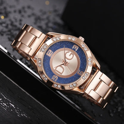 Women's Watches Luxury Brand Fashion Rhinestone Stainless Steel Quartz Ladies Wristwatches Reloj Mujer Best Selling Montre