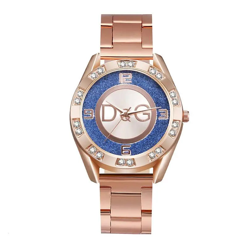 Women's Watches Luxury Brand Fashion Rhinestone Stainless Steel Quartz Ladies Wristwatches Reloj Mujer Best Selling Montre