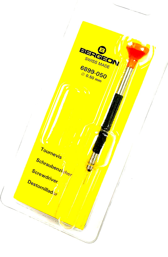 Bergeon Screw Driver 6899-050 Orange Color Size 0.50mm Swiss Tools Watchmaker