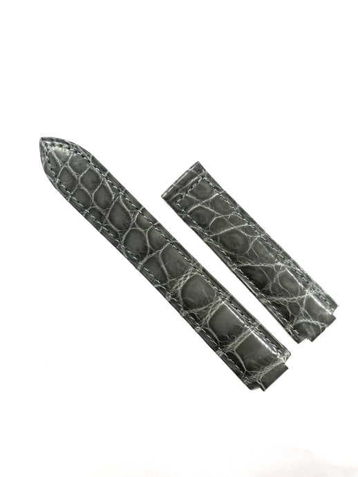 GENUINE ALLIGATOR WATCH BAND FOR CARTIER BLUE BALLOON 20MM TOP QUALITY