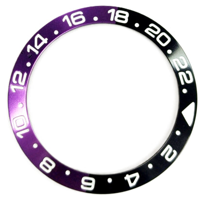 BEZEL INSERT FOR 40MM ROLEX SEA DWELLER 16600 OR 16660 WATCH, PURPLE/BLACK