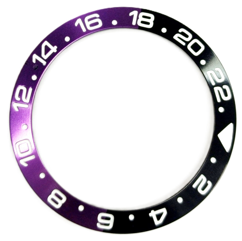 Load image into Gallery viewer, BEZEL INSERT FOR 40MM ROLEX SEA DWELLER 16600 OR 16660 WATCH, PURPLE/BLACK
