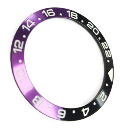 BEZEL INSERT FOR 40MM ROLEX SEA DWELLER 16600 OR 16660 WATCH, PURPLE/BLACK