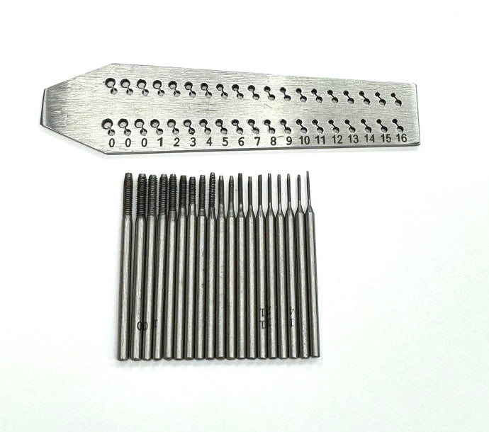 Screwplate with 19 Tap and Dies Set 0.50 to 2.0mm, Jewelry Making