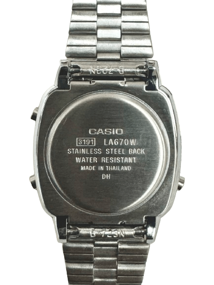 Casio Ladies Silver Digital Watch 3191-LA670W Alarm Mini Dial