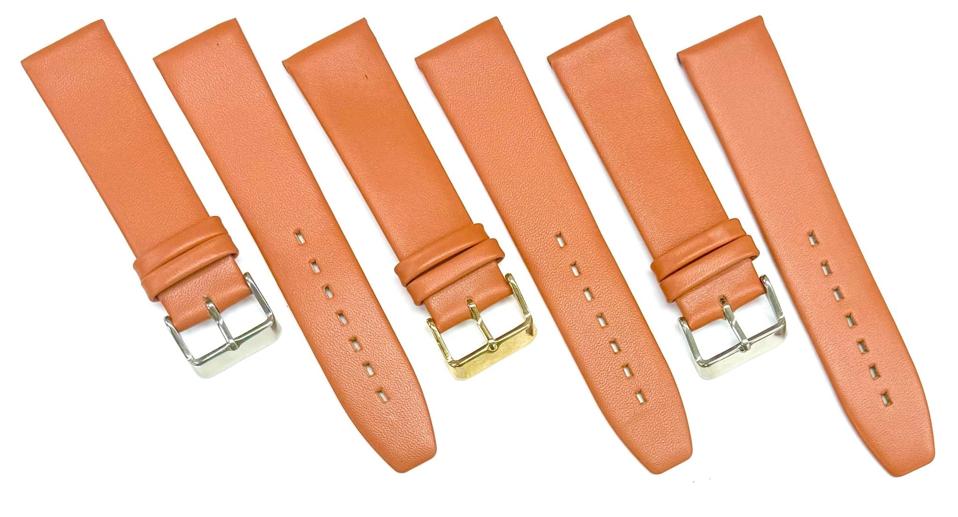 (18 - 24) mm Genuine Leather Plain Tan Color, Flat & Unstitched Watch Band - Universal Jewelers & Watch Tools Inc.