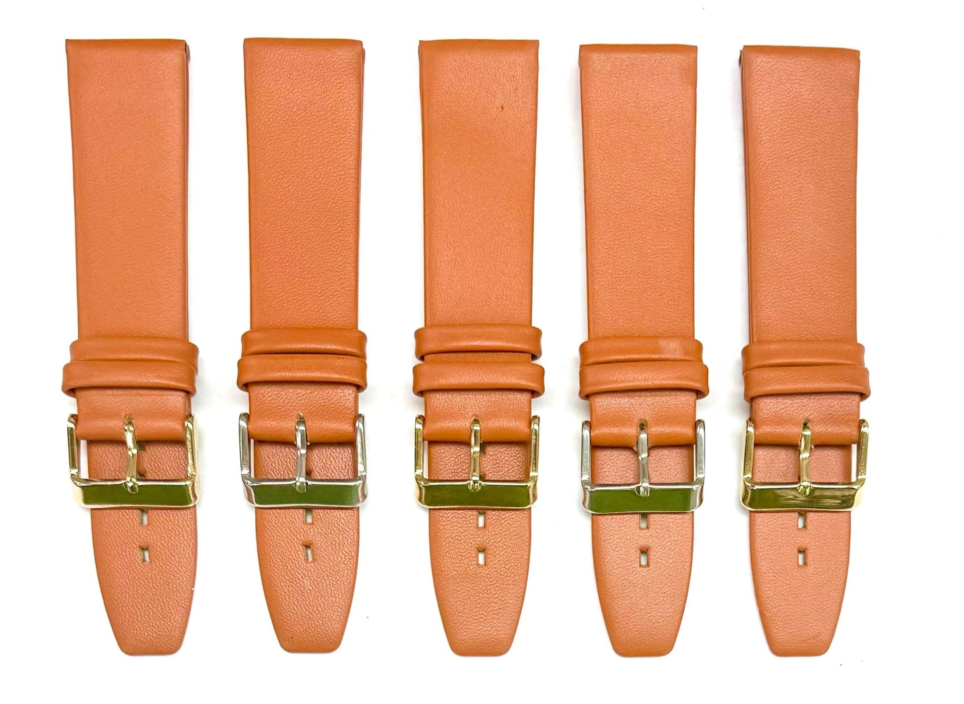 (18 - 24) mm Genuine Leather Plain Tan Color, Flat & Unstitched Watch Band - Universal Jewelers & Watch Tools Inc.