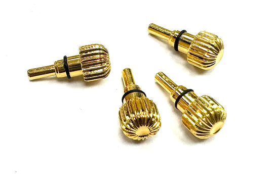 24 Pcs Flower Head Stainless Steel Pusher, Gold Color