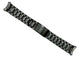 16mm Curved - End Black Oyster Style with 2 - Line Textured Stainless Steel Watch Band - Universal Jewelers & Watch Tools Inc.