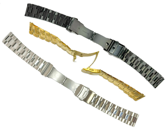 20mm Convertible-Ends Middle-Bold Oyster Stainless Steel Watch Band