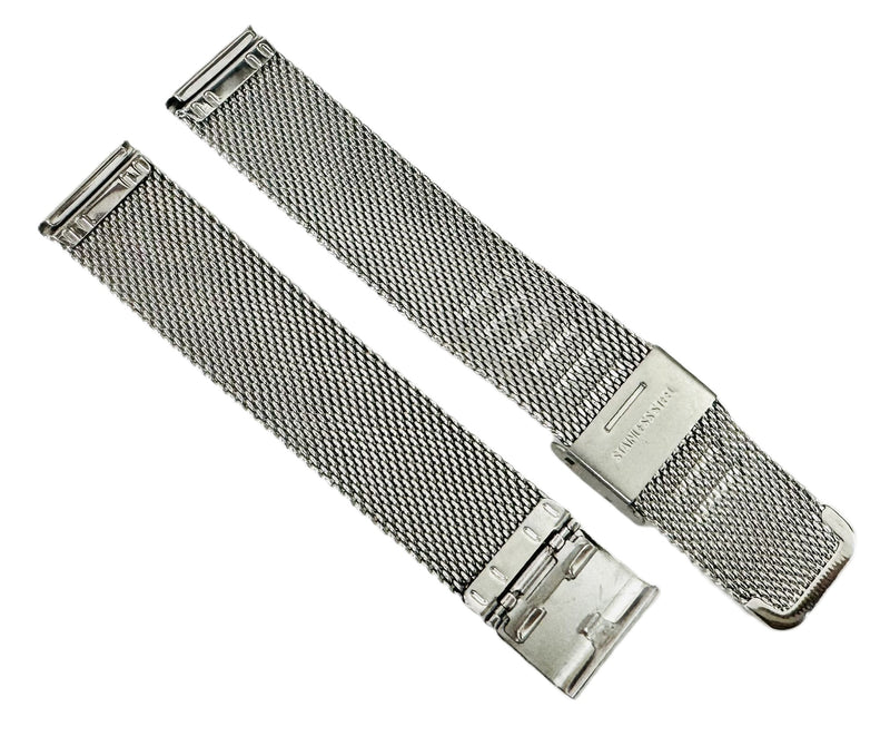 Load image into Gallery viewer, 18mm Milanese Mesh Stainless Steel Watch Band, Silver Color
