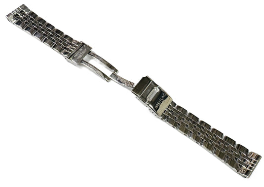 18mm Stainless Steel BREITLING Watch Band with Solid Straight-End Links