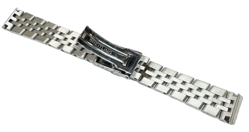 Load image into Gallery viewer, 18mm Stainless Steel BREITLING Watch Band with Solid Straight-End Links
