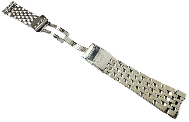 Load image into Gallery viewer, 22mm, 24mm Stainless Steel BREITLING Watch Band with Solid Curved-End Links
